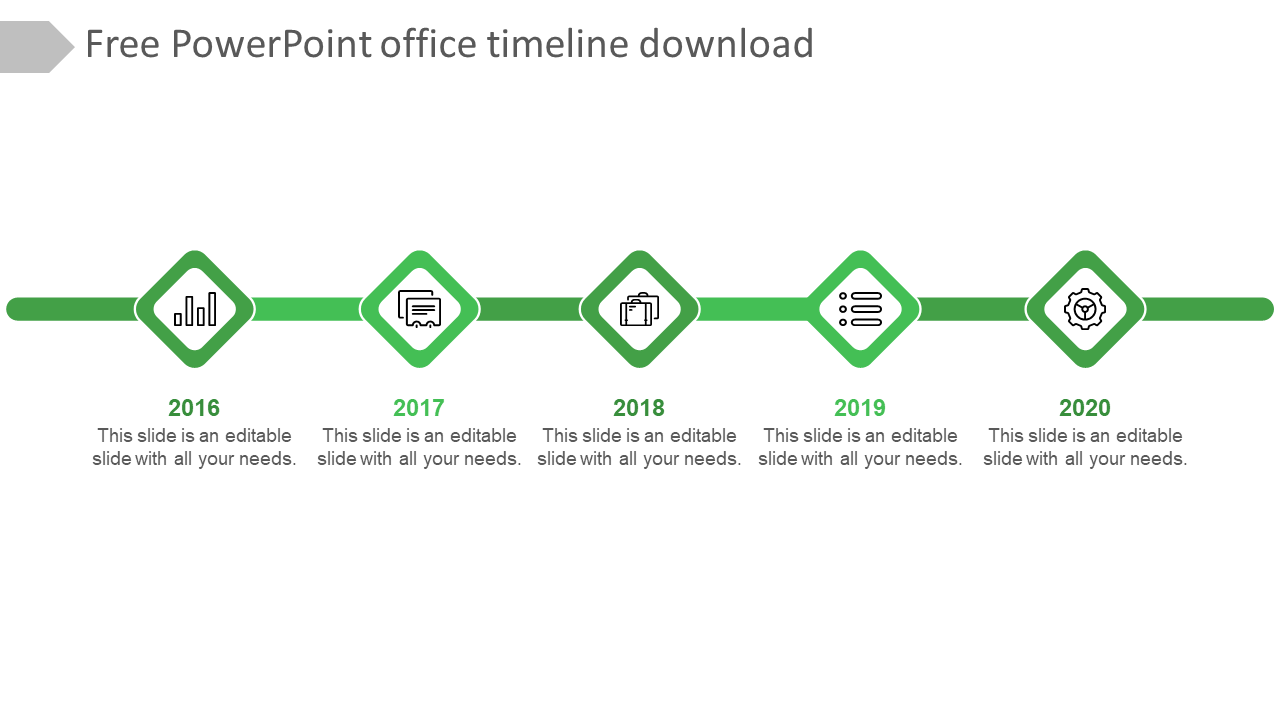 Free - Free PowerPoint Office Timeline Download Template
